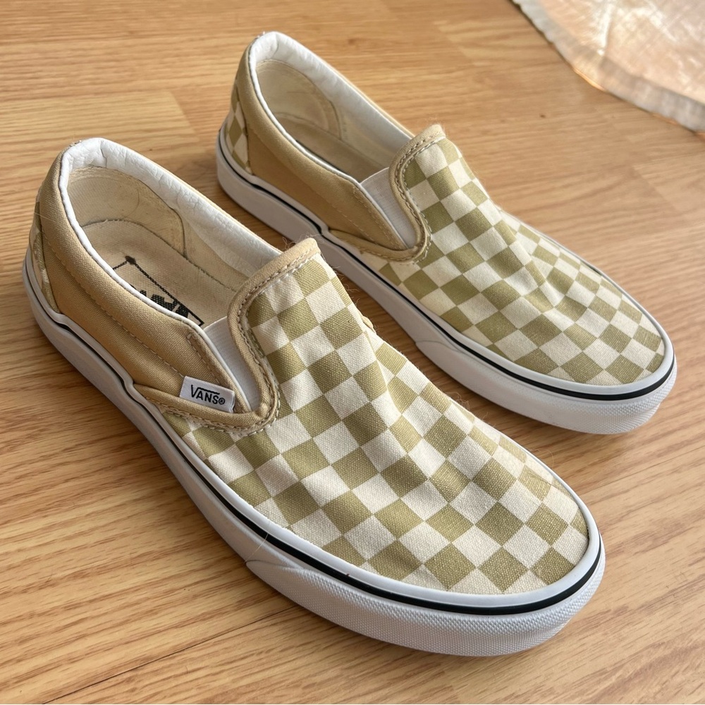 Slip on checkered vans